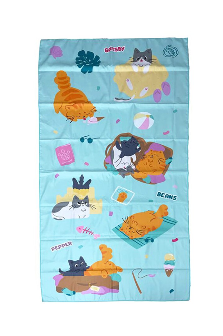 Ręcznik plażowy w koty