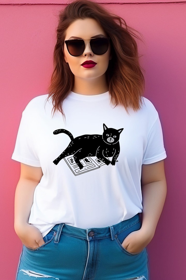 Koszulka kotek na gazecie dla kociej mamy