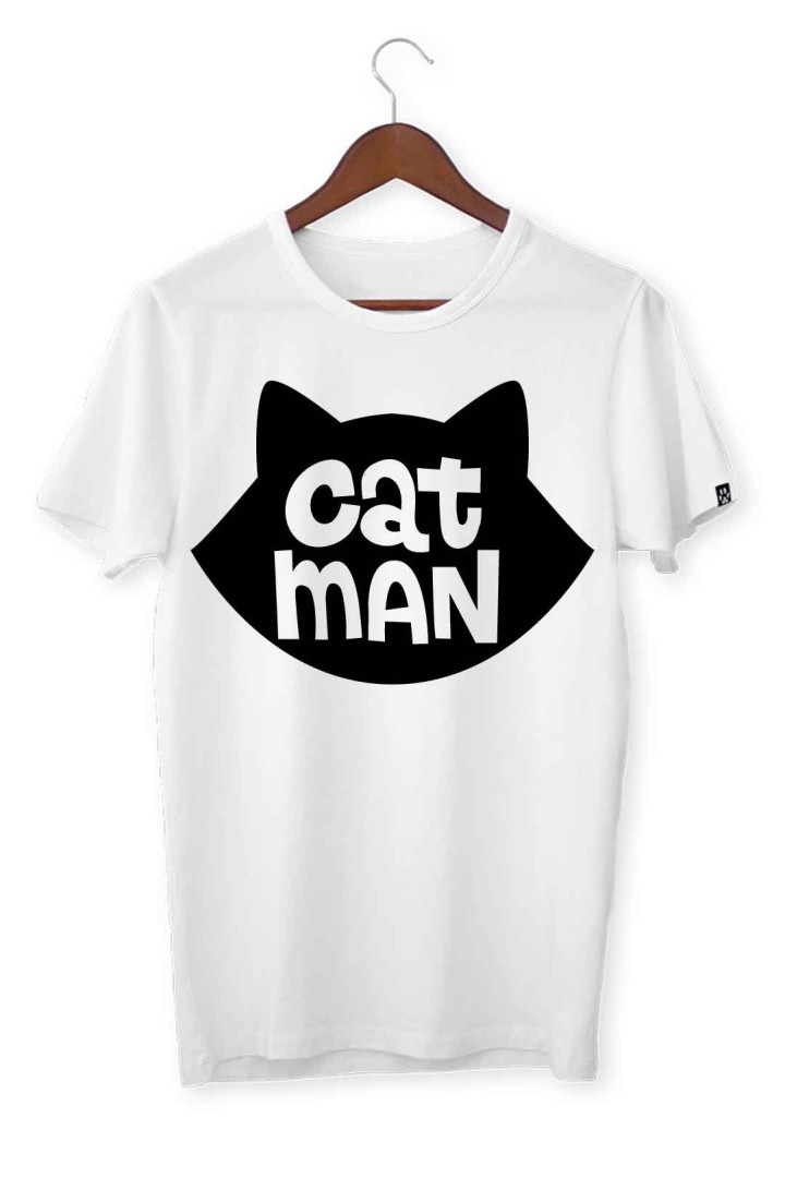 Koszulka dla kociego mężczyzny z kotem