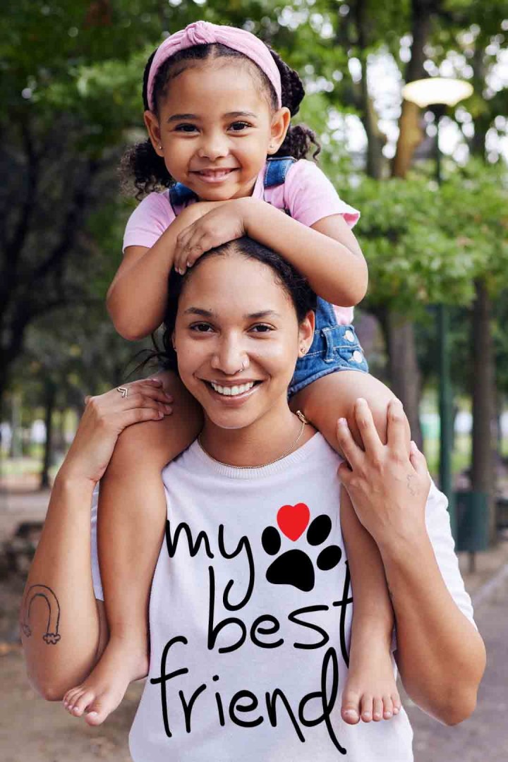 Koszulka dla przyjaciela zwierząt z kocią łapką 