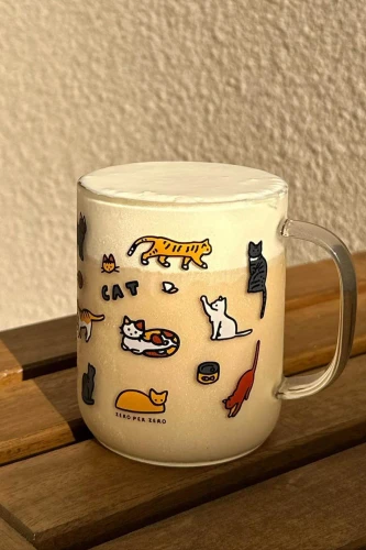 Kubek szklany 420 ml kocia galeria