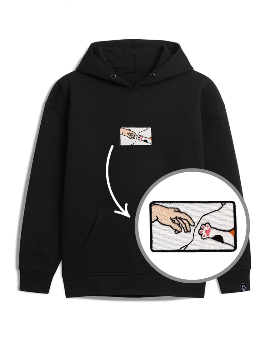 Bluza unisex z haftem stworzenie kociarza