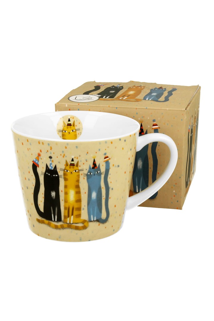 Kubek prosty 610 ml imprezowe koty