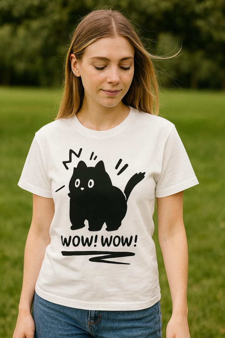 Koszulka Kot WOW