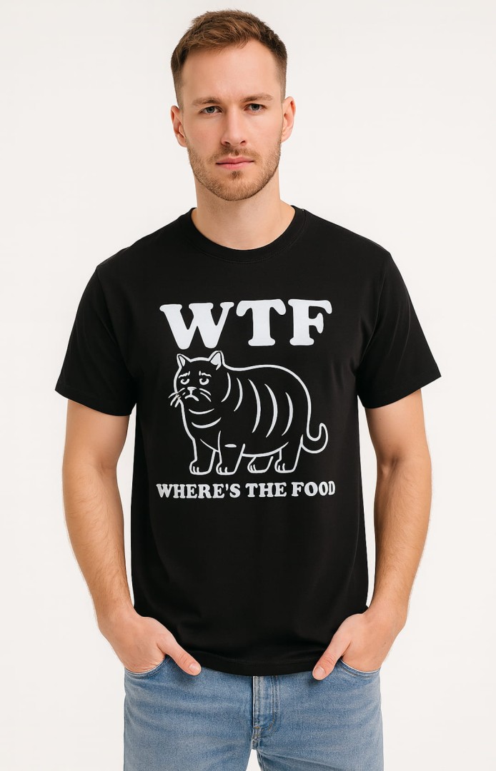 Koszulka Głodny = Zirytowany Kotek