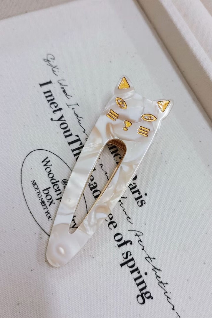 Spinka do włosów z motywem kota uroczy dodatek dla kociary