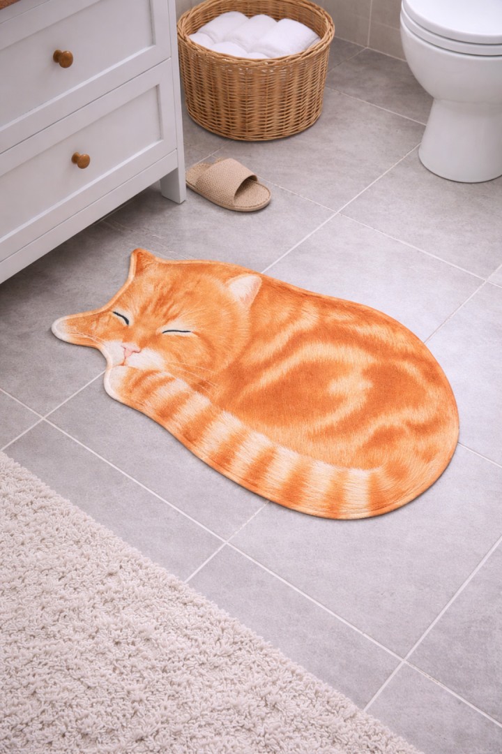 Dywanik antypoślizgowy "śpiący kotek"