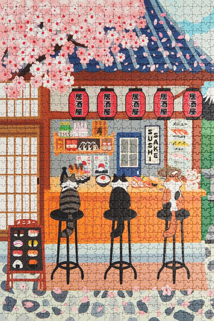Puzzle 1000 elementów Koty Sushi 