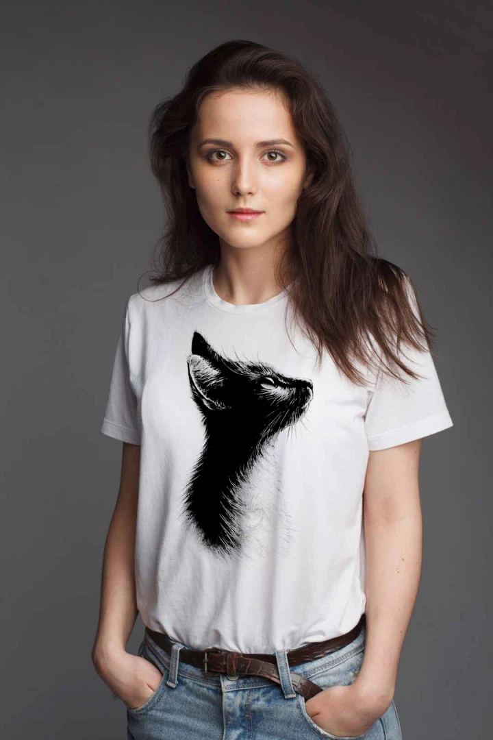 Koszulka koci profil