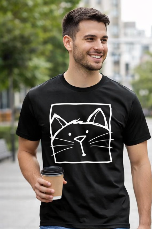 Koszulka kot w ramce