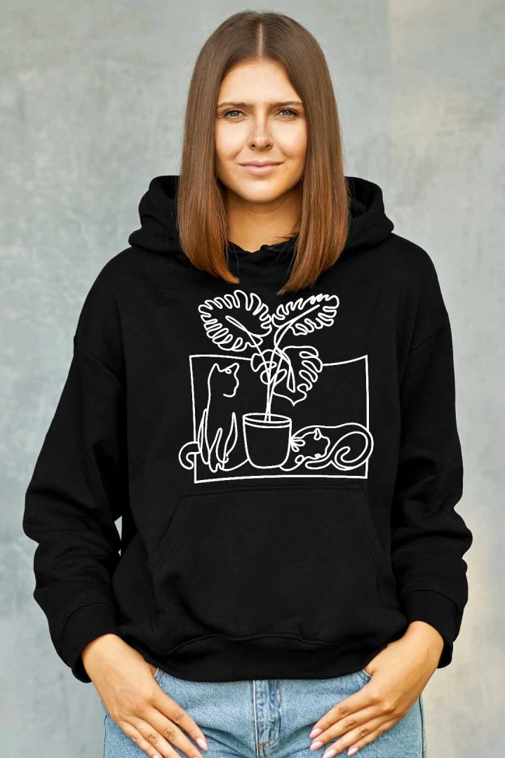 Bluza kot i monstera