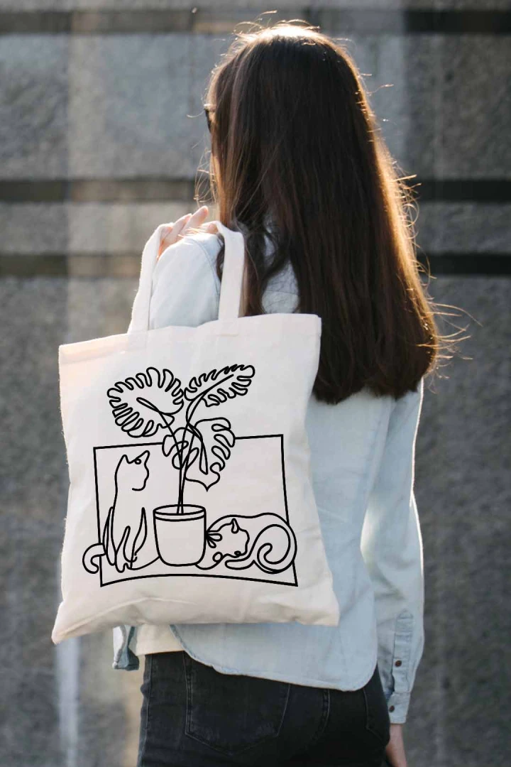 Torba kot i monstera