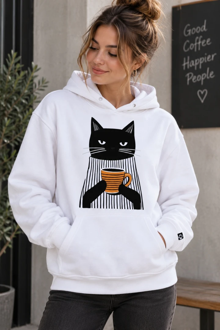 Bluza kawowy mruczek