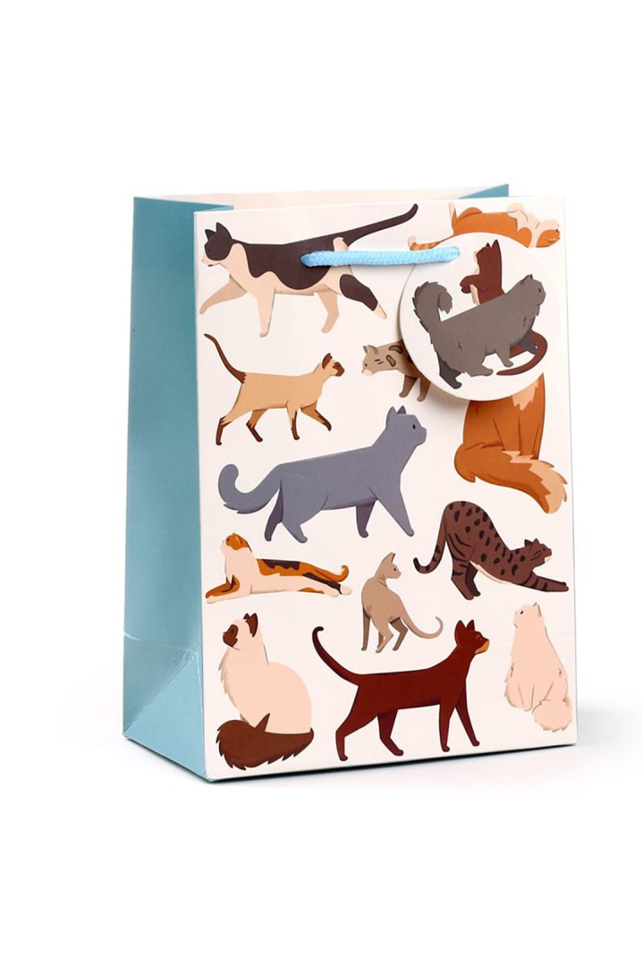 Torba na prezent z kotkiem mała