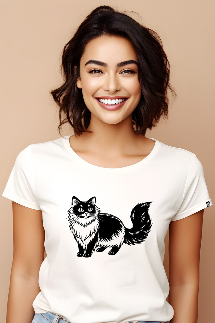 Koszulka z puszystym ragdollem