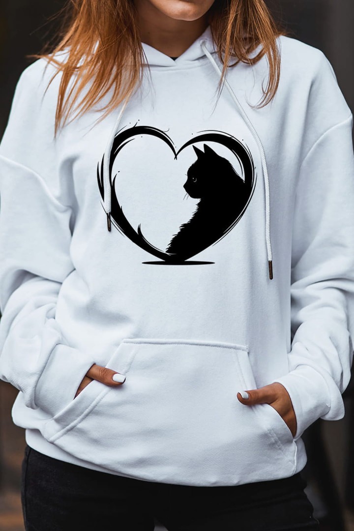 Bluza z kocim sercem dla kociej mamy
