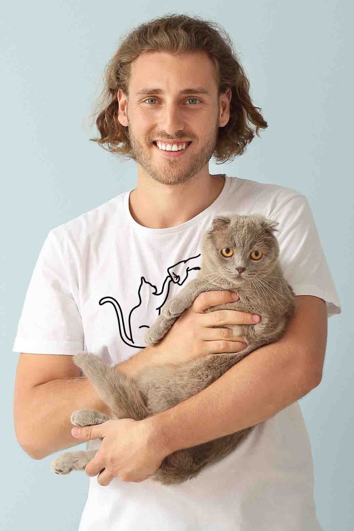 Koszulka dla kociarzy podaj łapkę